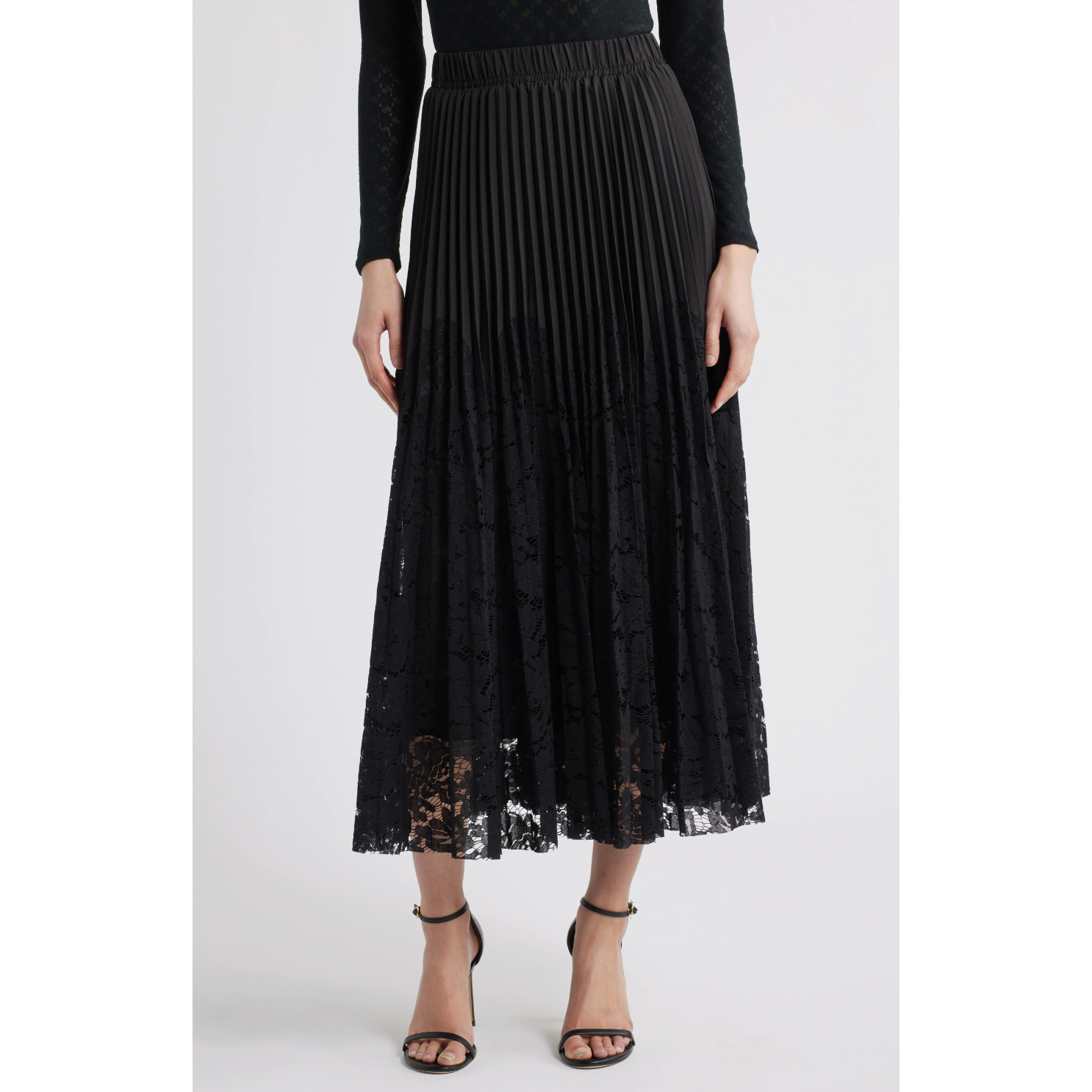 Madaleine Pleated Lace Skirt