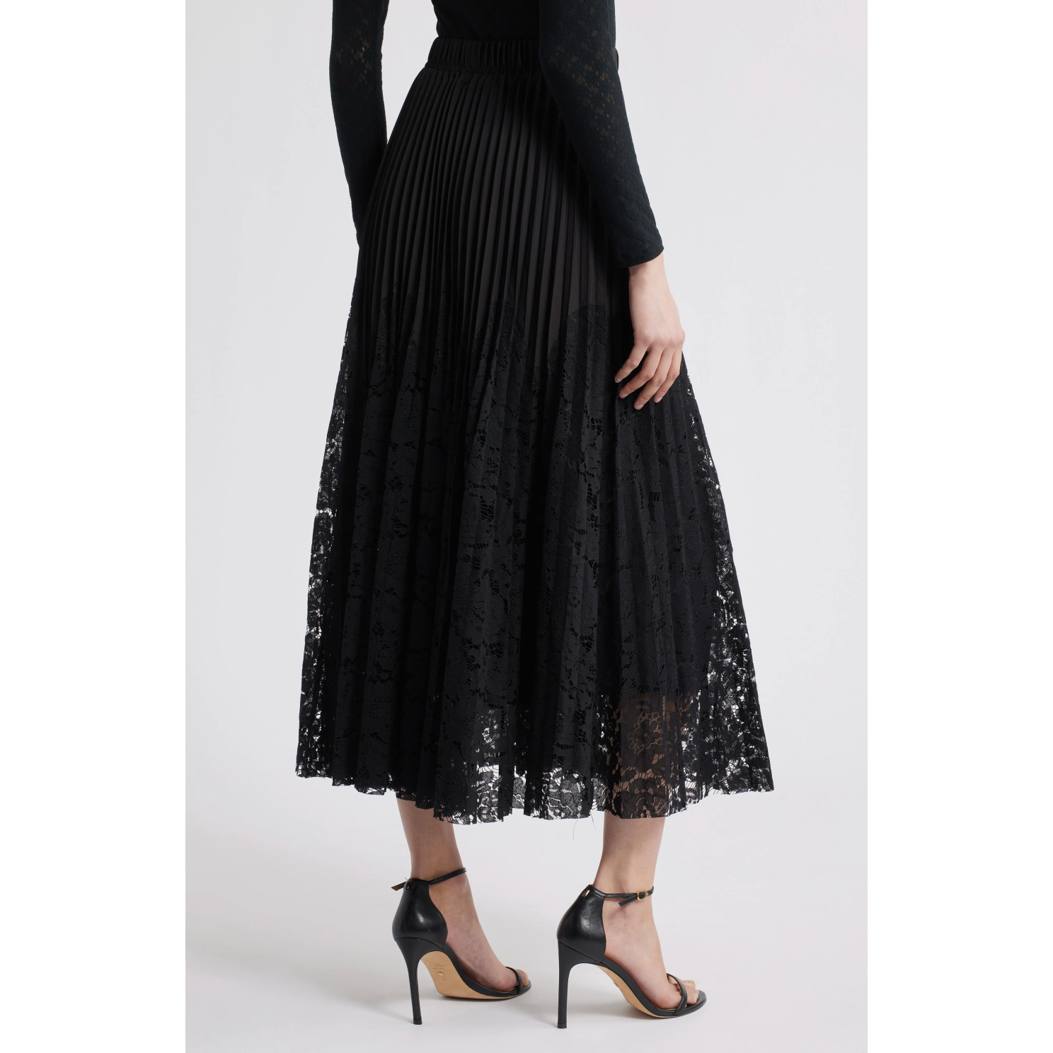 Madaleine Pleated Lace Skirt