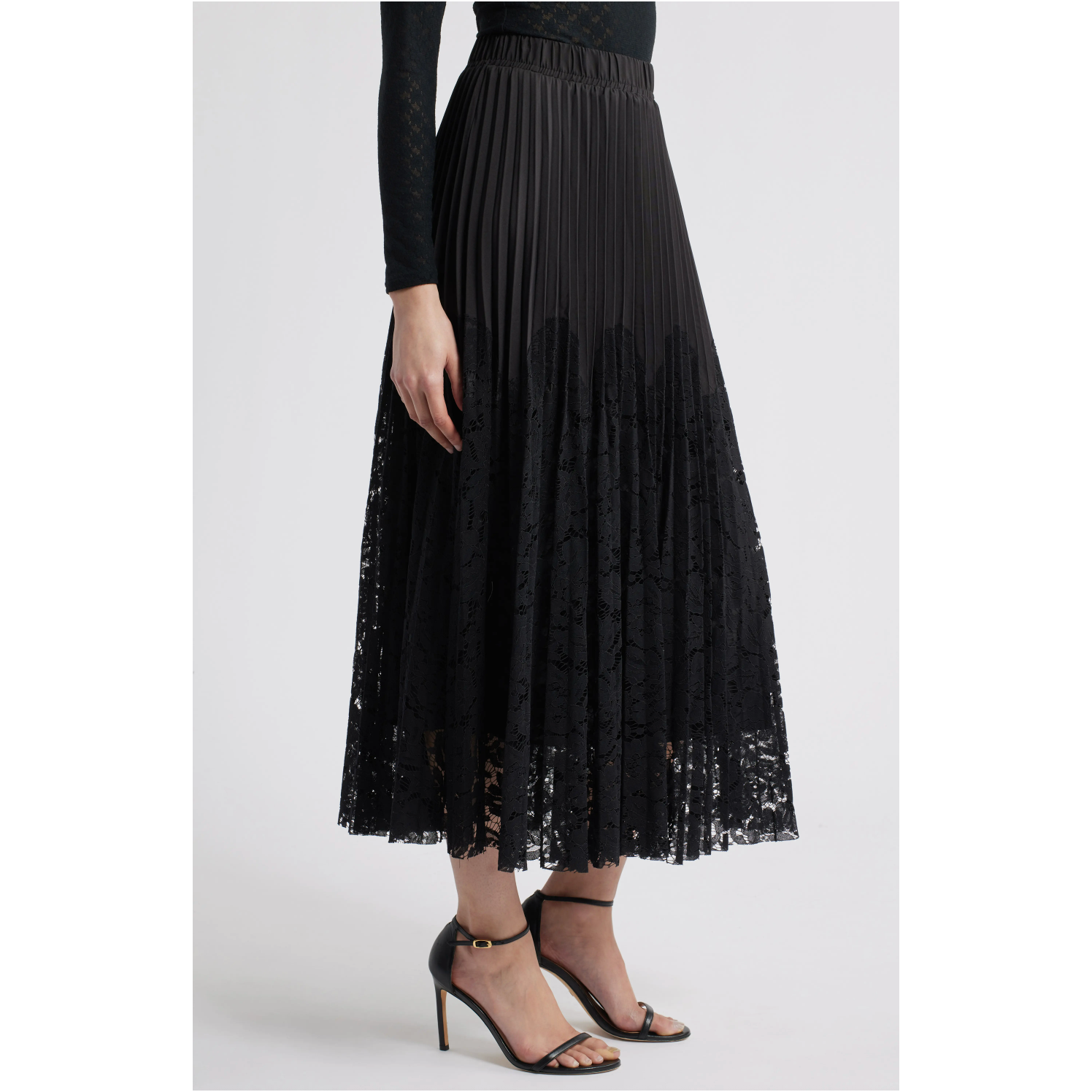 Madaleine Pleated Lace Skirt