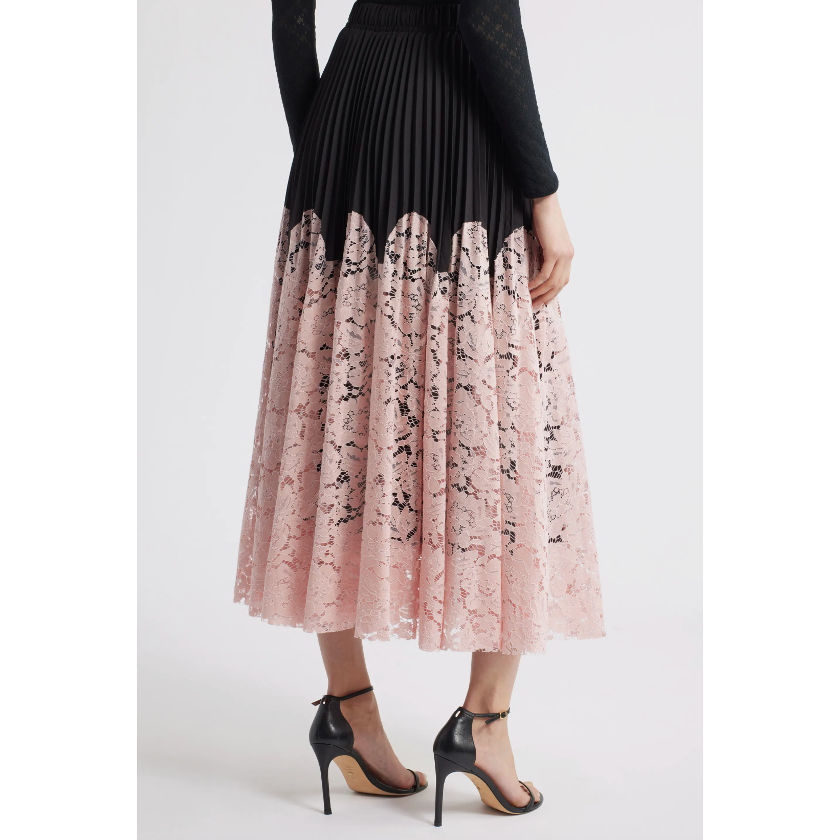 Madaleine Pleated Lace Skirt