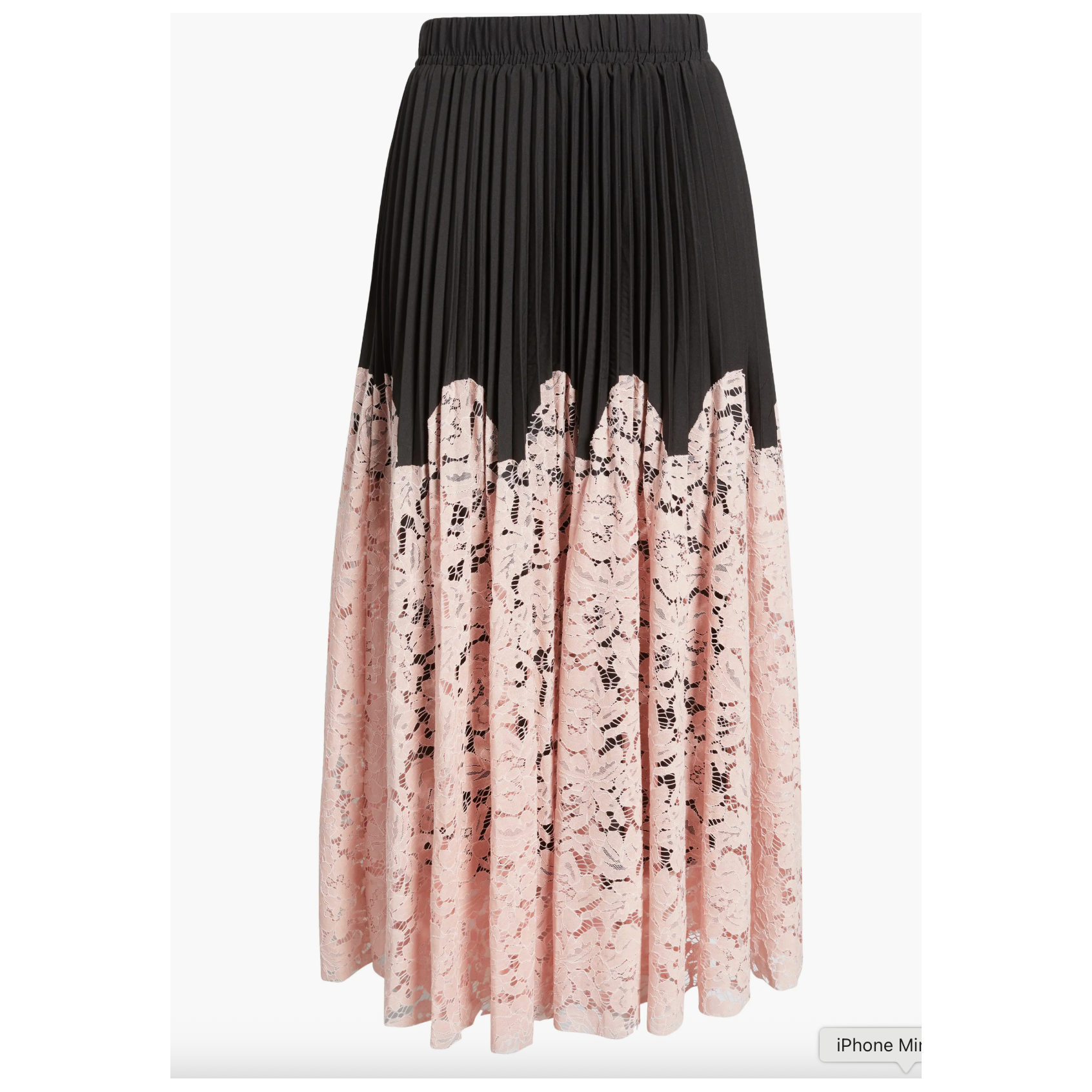 Madaleine Pleated Lace Skirt