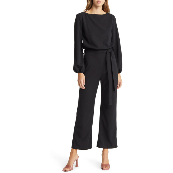 Sundry Tie Waist Long orders Sleeve Jumpsuit