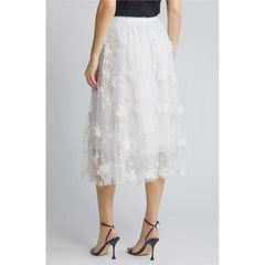 Audra Floral Appliqué Chiffon Maxi Skirt