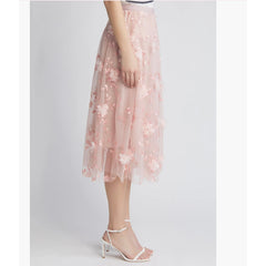 Audra Floral Appliqué Chiffon Maxi Skirt