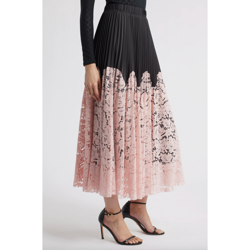 Madaleine Pleated Lace Skirt
