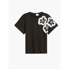 Celine Flower Appliqué Top