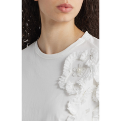 Celine Flower Appliqué Top