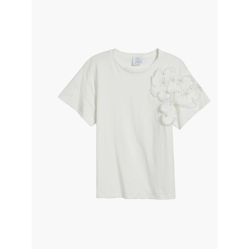 Celine Flower Appliqué Top
