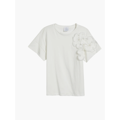 Celine Flower Appliqué Top