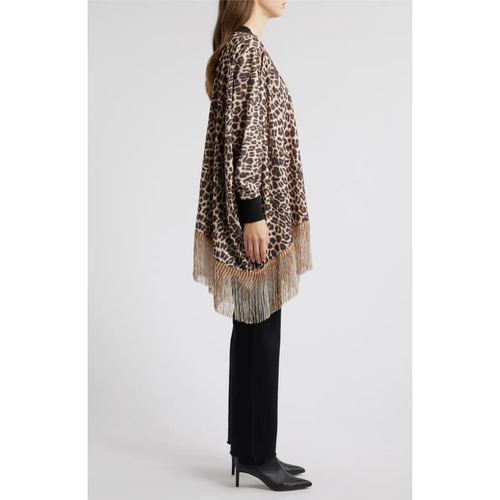 Leisa Faux Leopard Poncho
