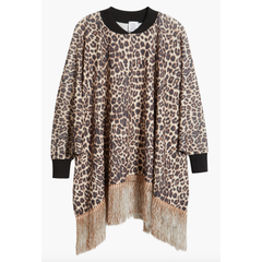 Leisa Faux Leopard Poncho
