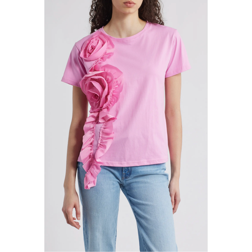 Peony Floral Appliqué Top