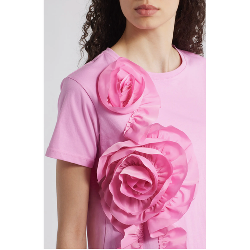 Peony Floral Appliqué Top