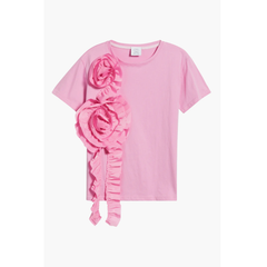 Peony Floral Appliqué Top