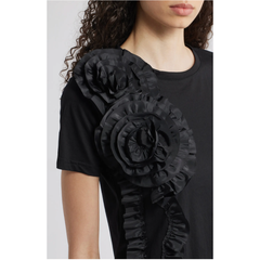 Peony Floral Appliqué Top