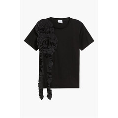 Peony Floral Appliqué Top