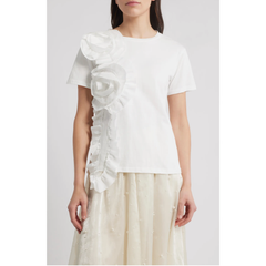 Peony Floral Appliqué Top
