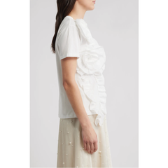 Peony Floral Appliqué Top