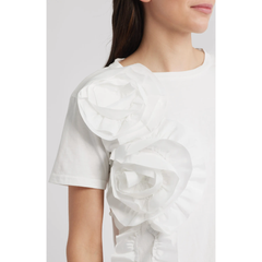 Peony Floral Appliqué Top