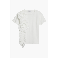 Peony Floral Appliqué Top