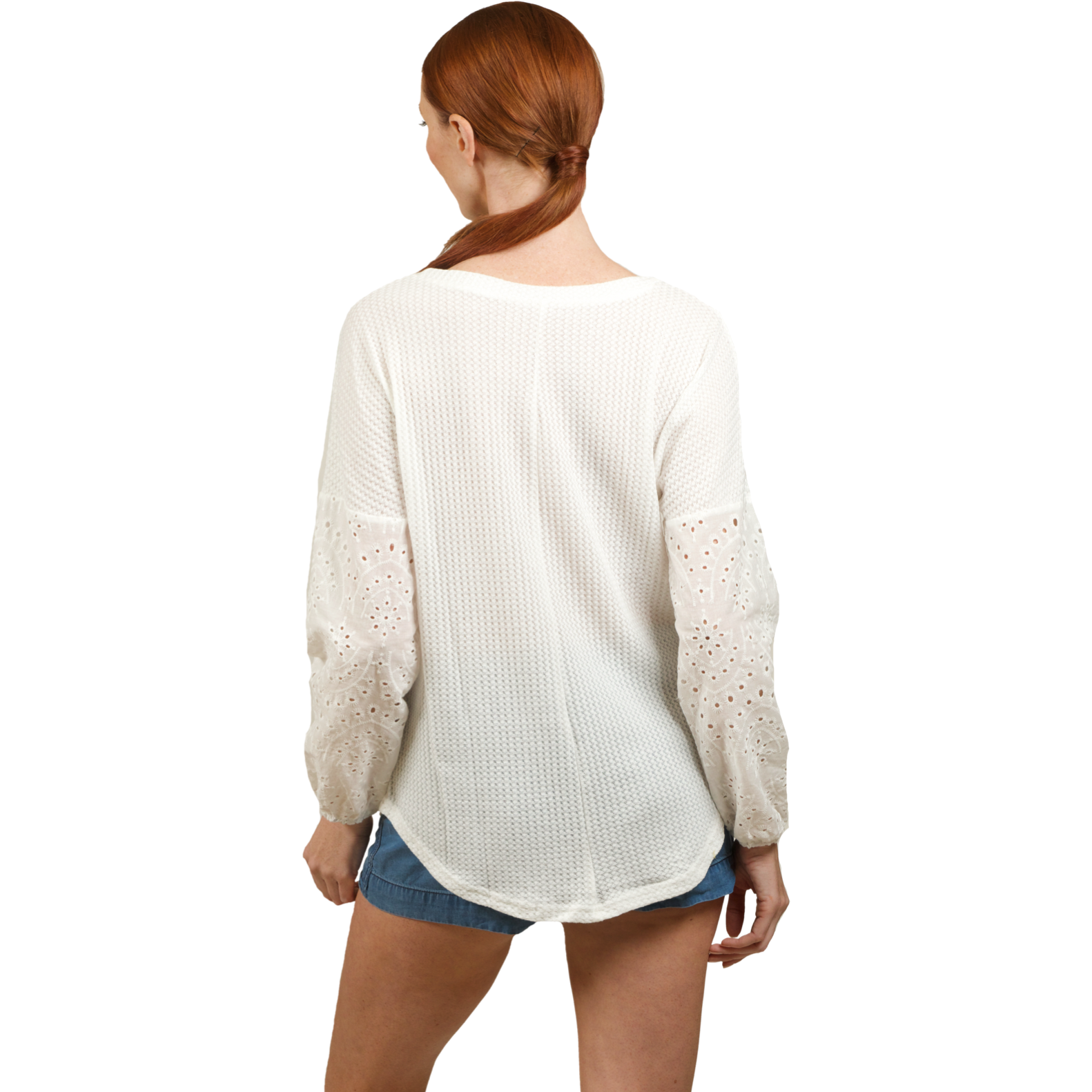 Patty Thermal W/ Eyelet Contrast