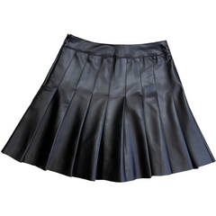Anya Vegan Leather Pleated Mini Skirt