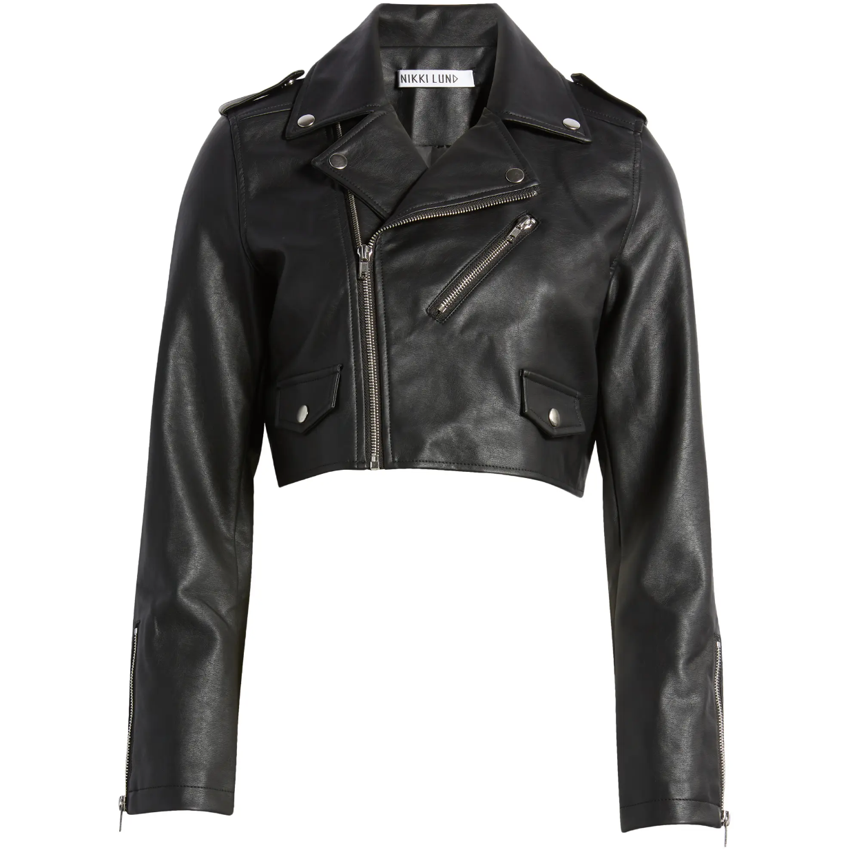 Niki black faux 2025 suede biker jacket
